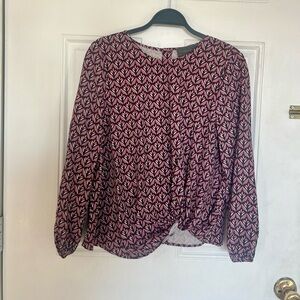 Sunday in Brooklyn | Patterned Button Back Blouse